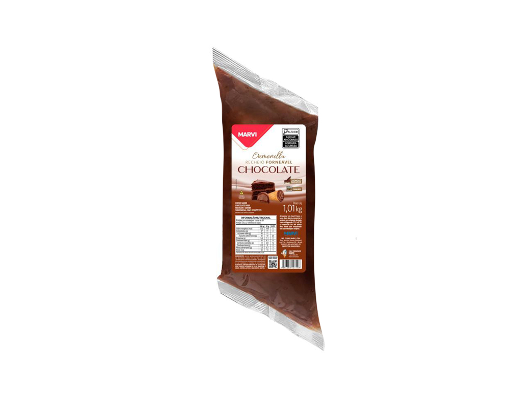 RECHEIO E COBERTURA SABOR CHOCOLATE MARVI 1,01 KG (CX 6 BIS)